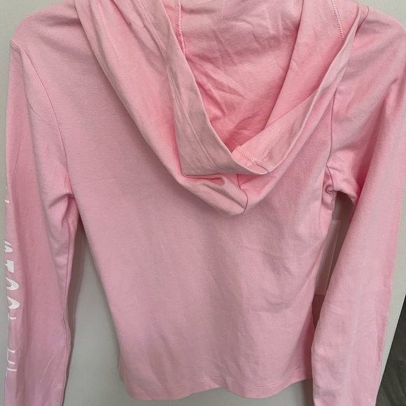 Kids pull over pink long sleeve hoodie - Picture 3 of 4